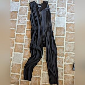 Michael Stars sleeveless crepe zip-up jumpsuit